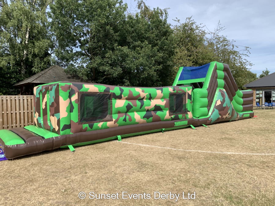 50ft x 10ft Inflatable Army Assault Course Bouncy Castle Hire in